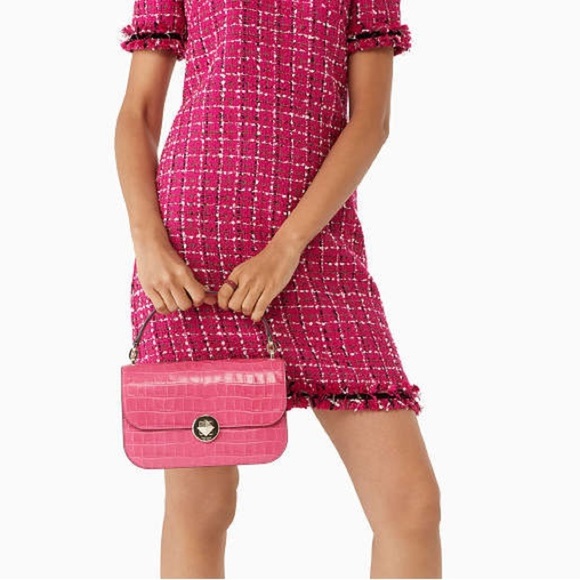 Kate Spade Audrey Flap Crossbody Croc Embossed - Picture 4 of 11